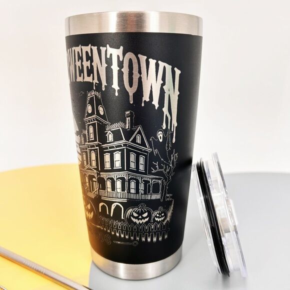 Halloween Tumbler with Straw Gift Box 20oz Stainless Steel Spooky Season Horror - Picture 3 of 6